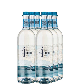 Вода питьевая 4 Воды газированная 0.75 л (6 штук в упаковке)
