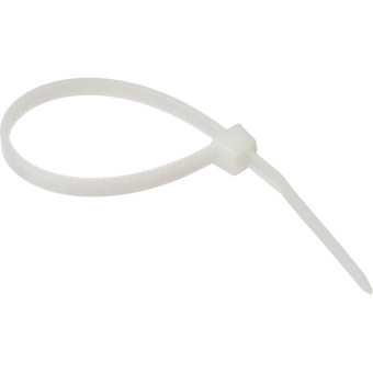 Хомут (стяжка) пластиковый TOPFORT 100х2.5 мм белый морозостойкий 100  штук