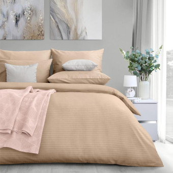 Комплект постельного белья Verossa Bronze евро страйп-сатин 50x70/70x70  см