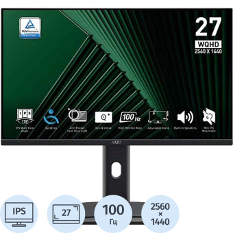 Монитор 27" MSI MP275QPG черный (9S6-3PC39M-069)