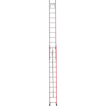 Лестница приставная Алюмет FGS224 стеклопластик/алюминий четырехсекционная 4х24 ступени