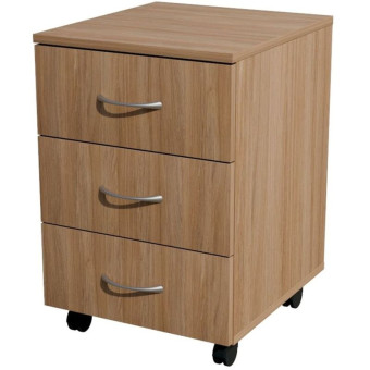 Тумба подкатная Комус Мебель Well (дуб урбан янтарный, 400х445х595 мм, 3  ящика)