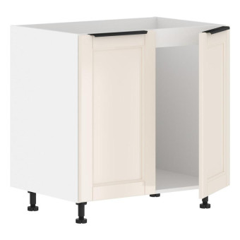 Шкаф напольный под мойку Sicilia (бежевая эмаль/белый, 800х560х820 мм)