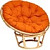 Кресло TetChair Papasan Eco оранжевое (ткань, ротанг)