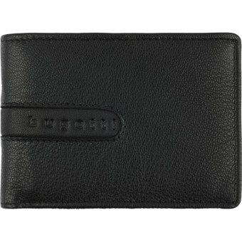 Портмоне мужское Bugatti Bomba из полиэстера и натуральной кожи черного  цвета (49135201)