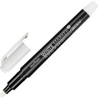 Маркер перманентный MunHwa белый (толщина линии 2-4 мм) круглый наконечник