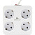 Сетевой фильтр Cablexpert Plate на 4 розетки 2 метра + 2 USB (PLT-4-C2U2-W-2)