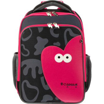 Ранец Комус Класс Stright Casual Самая анатомический черный с двумя  отделениями