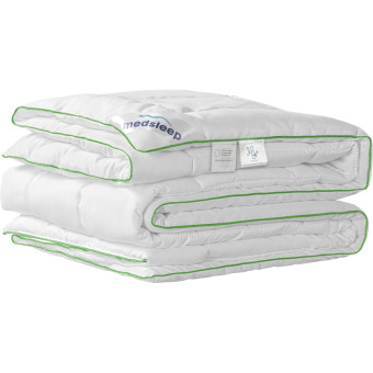 Одеяло 2-спальное Medsleep Dao 175x200 см стёганое с кантом белое (1014.00264)