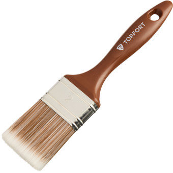 Кисть малярная плоская TOPFORT Optimum из искусственной щетины 50x15 мм  с пластиковой рукояткой