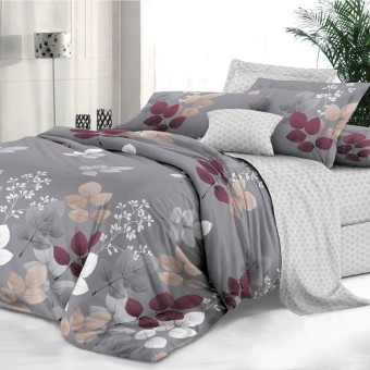 Постельное бельё Эльф Оксана 2-спальное с европростынёй сатин 70x70 см