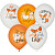 Набор шаров воздушных Патибум White&Orange Корги 30 см (5 штук в упаковке)