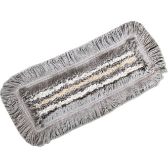 Насадка МОП для швабры-флаундера (плоской) Кадыйская мануфактура ТриоПлюс микрофибра/хлопок 40x15 см (код НАССР: синий/красный/зеленый/желтый)