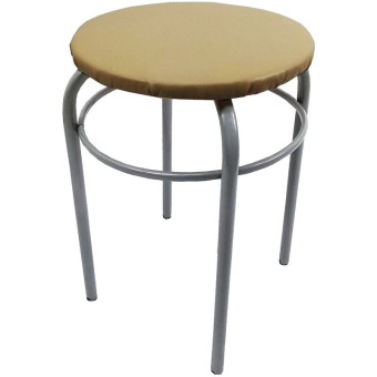 Табурет Сатурн 18 бежевый (искусственная кожа, металл)