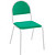 Стул офисный Серна СМ-7/22 ярко-зелёный (экокожа, металл белый)