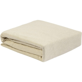 Простыня на резинке Tkano Essential 180х200х30 см хлопковая бежевая