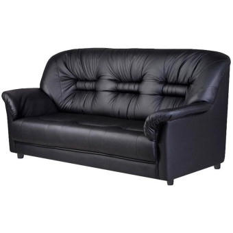 Диван трехместный Chelsea черный (искусственная кожа)