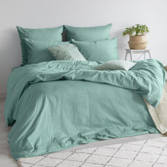 Комплект постельного белья Verossa Emerald 2-спальное с европростынёй  меланж 70x70 см