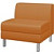 Модуль диван прямой Flagman одноместный оранжевый (экокожа)