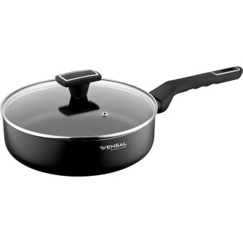 Сковорода Vensal Velours noir алюминиевая 24 см с крышкой