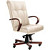 Кресло для руководителя Multi-Office Paris A бежевое (натуральная кожа с  компаньоном, металл)