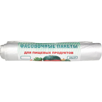 Пакет фасовочный ПНД 8 мкм 24х37 см (100 штук в рулоне)
