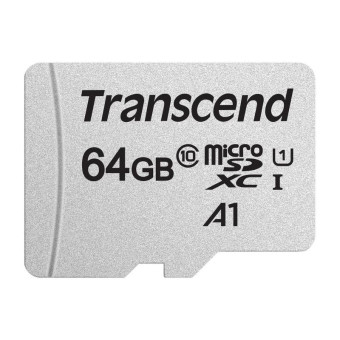 Карта памяти 64 ГБ micro SDXC Transcend TS64GUSD300S-A Class 10 UHS-I