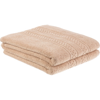 Набор полотенец махровых Комус Данмор 2 штуки 50x80 см 450 г/кв.м  бежевый