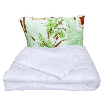 Набор 1.5-спальный (одеяло спанпонд 140х205 см, подушка 50х70 см, комплект постельного белья 125 г/кв.м)