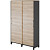 Гардероб Kobor HG-120/60/M black/natural дуб натуральный/чёрный муар  1200х600х1900 мм