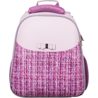 Ранец Комус Класс (№1 School) Basic Fashion анатомический розовый твид с  двумя отделениями