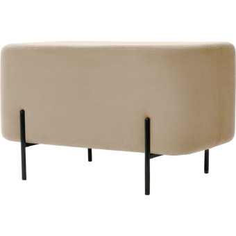 Пуф Gloria бежевый (велюр, 750х400х430 мм)