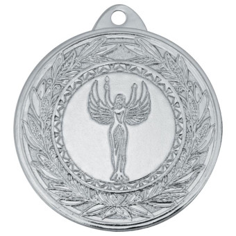 Медаль призовая Ника 40 мм серебристая