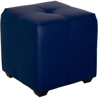 Пуф Николь синий (искусственная кожа, 400x400x400 мм)