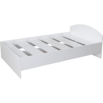 Кровать 1.5-спальная Север (белый шагрень, 2040х1240х700 мм)