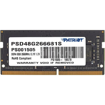 Модуль памяти Patriot SL 8 ГБ PSD48G266681S (SO-DIMM DDR4) Модуль памяти Patriot SL 8 ГБ PSD48G266681S (SO-DIMM DDR4)