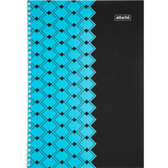 Тетрадь общая Attache Персия А4 60 листов в клетку на спирали (обложка разноцветная, ВД-лак)