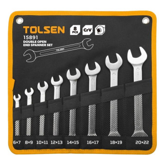 Набор ключей рожковых Tolsen 6-22 мм 8 предметов (TT15891)