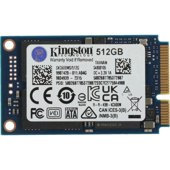 SSD накопитель Kingston KC600 512 ГБ (SKC600MS/512G)