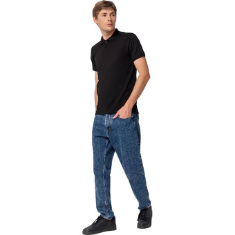 Футболка поло мужская Virma Stretch чёрная короткий рукав (размер XXL)