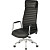 Кресло для руководителя Easy Chair Кресло EChair-528 ML чёрное  (натуральная кожа с компаньоном, алюминий)
