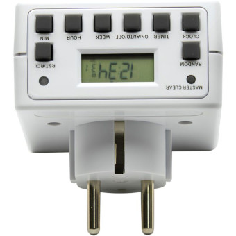 Розетка с электронным таймером Feron TM21 одноместная открытого монтажа белая (23215)