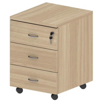 Тумба подкатная Агат АЯ-20 с замком (ясень шимо, 400х450х560 мм, 3 ящика)