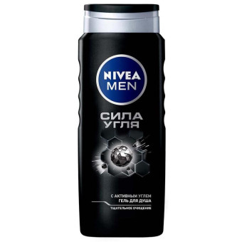 Гель для душа мужской Nivea Men Сила угля 500 мл