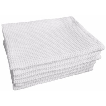 Полотенце вафельное 35х80 см 120 г/кв.м белое 10 штук в упаковке