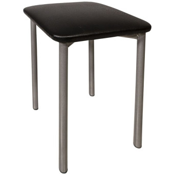 Табурет усиленный 22 черный (искусственная кожа, металл)