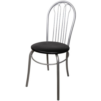 Стул обеденный Тюльпан чёрный (искусственная кожа, металл)