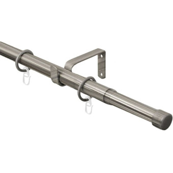 Карниз для штор однорядный телескопический хром матовый (160-300 см)