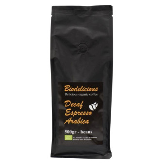 Кофе в зернах Decaf Espresso Bio Delicious Urtekram без кофеина органический 500 г