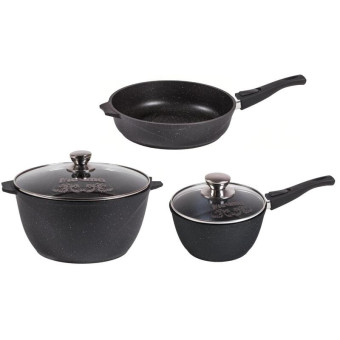 Набор посуды для приготоваления Мечта Гранит 001701 алюминий 5 предметов